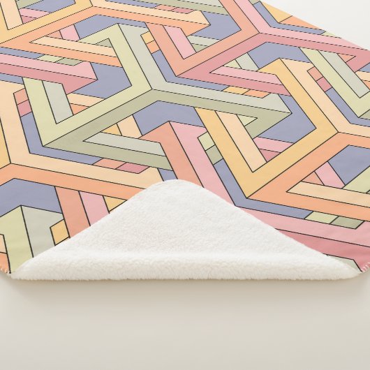 3D-Kuben, optische Illusion Muster. Sherpadecke (3/4)