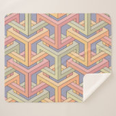 3D-Kuben, optische Illusion Muster. Sherpadecke (Vorderseite (Horizontal))