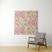 3D-Kuben, optische Illusion Muster. Wandteppich (Beispiel (Horizontal))