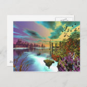 3D-Kunst endloser Sommer Postkarte (Vorne/Hinten)