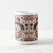 3D-Kupfer-Weihnachtsmann-Schneemann  Kaffeetasse (Mittel)