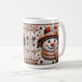 3D-Kupfer-Weihnachtsmann-Schneemann  Kaffeetasse (VorderseiteRechts)