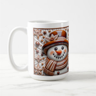 3D-Kupfer-Weihnachtsmann-Schneemann Kaffeetasse