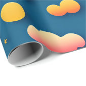 3D-Lächelkreise Regenbogenmuster Geschenkpapier (Rolleneckpunkt)