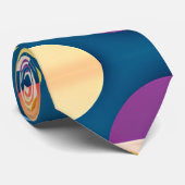 3D-Lächelkreise Regenbogenmuster Krawatte (Gerollt)