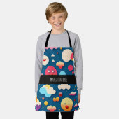 3D-Lächelkreise Regenbogenmuster Schürze (Getragen)