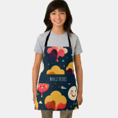 3D Lächeln Gesichter gelb farbiges Muster Schürze (Insitu)