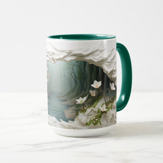3D Landscape Tasse Wrap Sublimierung Tasse (VorderseiteRechts)