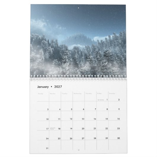 3D Landschaften - 2010 Wandkalender (Jan 2027)