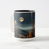 3D Landschaftliche Moonlit Night Forest Tasse | Vo (Vorderseite Links)