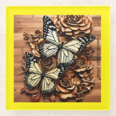 3D-Laser-Grabungsdesign Glasuntersetzer (Vorderseite)