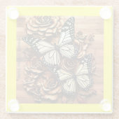 3D-Laser-Grabungsdesign Glasuntersetzer (Rückseite)