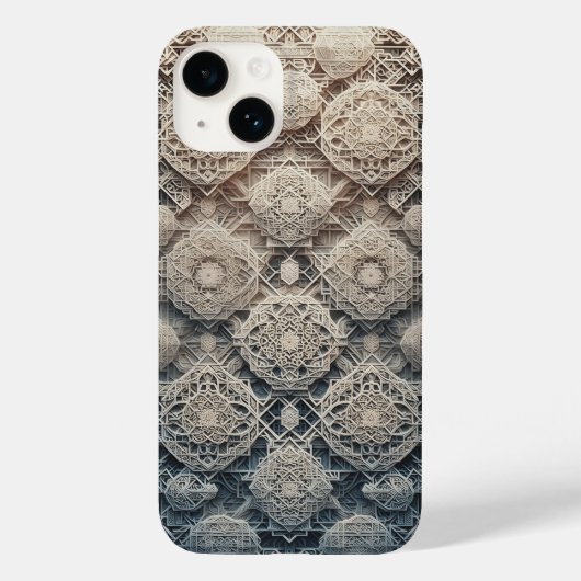 3D Layered Geometric Carving Phone Case Intricate (Rückseite)