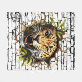 3D Leopard Mendrisiotto Fleecedecke (Vorderseite (Horizontal))