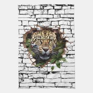 3D Leopard Mendrisiotto Geschirrtuch