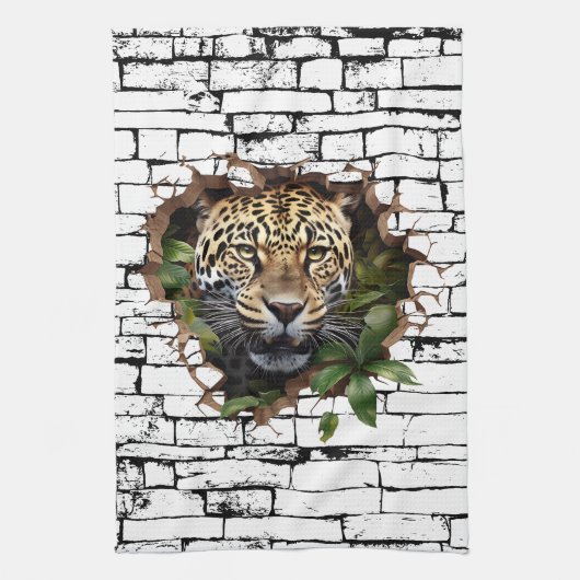 3D Leopard Mendrisiotto Geschirrtuch (Vertikal)