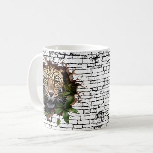 3D Leopard Mendrisiotto Kaffeetasse (Vorderseite Links)