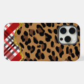 3D Leopard Print & Holiday Kariert iPhone Hülle (Rückseite (Horizontal))