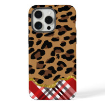 3D-Leopardenprint & Holiday-Karomuster