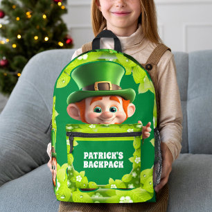 3D Leprechaun St. Patrick's Day Personalisiert Kid Bedruckter Rucksack