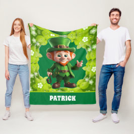 3D Leprechaun St. Patrick's Day Personalisiert Kid Fleecedecke