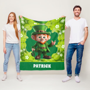 3D Leprechaun St. Patrick's Day Personalisiert Kid Fleecedecke