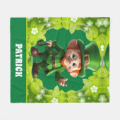 3D Leprechaun St. Patrick's Day Personalisiert Kid Fleecedecke (Vorderseite (Horizontal))
