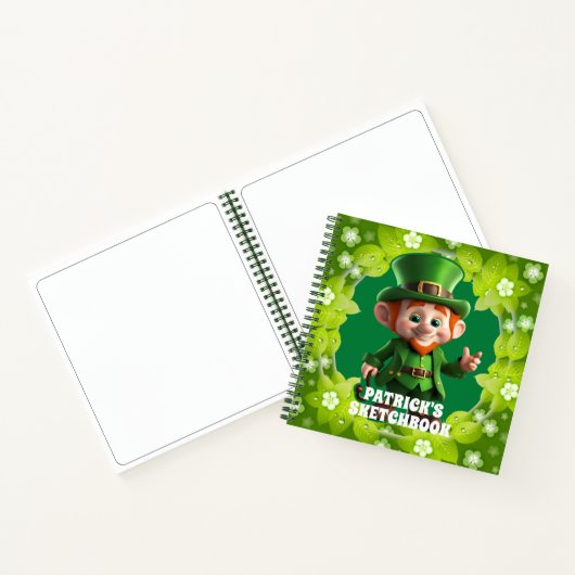 3D Leprechaun St. Patrick's Day Personalisiert Kid Notizblock (Innenseite)