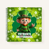3D Leprechaun St. Patrick's Day Personalisiert Kid Notizblock (Vorderseite)