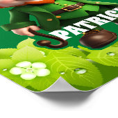 3D Leprechaun St. Patrick's Day Personalisiert Kid Poster (Ecke)