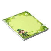 3D Leprechaun St. Patrick's Day Personalized Kids Notizblock (angewinkelt)