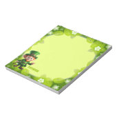 3D Leprechaun St. Patrick's Day Personalized Kids Notizblock (Rotiert)