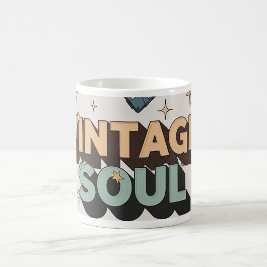 3D Lettering & Cassette Tape Design Kaffeetasse (Mittel)