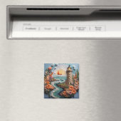 3D-Leuchtturm und Bucht Magnet (In Situ (Geschirrspüler))