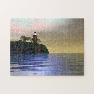 3D-Leuchtturmszene Puzzle