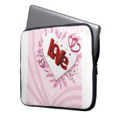 3D-Liebe Laptopschutzhülle (Vorderseite Links)