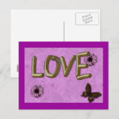 3D-Liebe Sie Gold Postkarte (Vorne/Hinten)