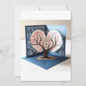 3D Liebe Tree Wedding Card Einladung (Vorderseite)