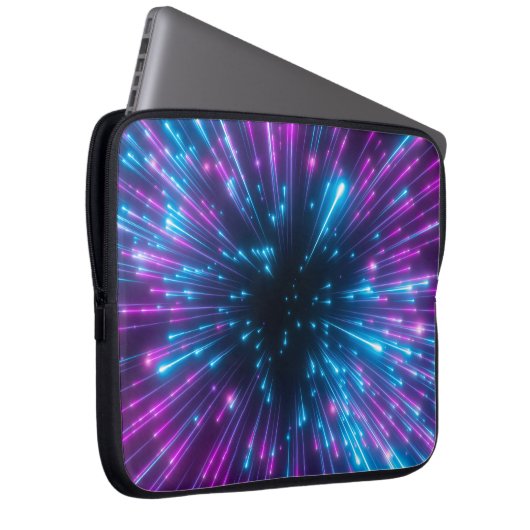 3d, lila Feuerwerk, Urknall, Galaxie, abstrakt c Laptopschutzhülle (Vorne Rechts)
