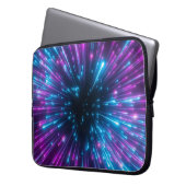3d, lila Feuerwerk, Urknall, Galaxie, abstrakt c Laptopschutzhülle (Vorderseite Links)