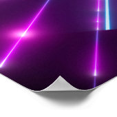 3d, lila Feuerwerk, Urknall, Galaxie, abstrakt c Poster (Ecke)