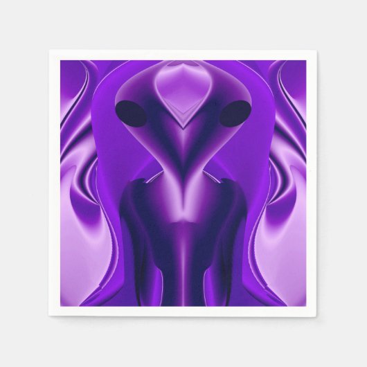 3D Lila Regenbogen-Träume , Alien Serviette (Vorderseite)