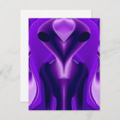 3D Lila Regenbogenträume , Alien Begleitkarte (Vorne/Hinten)