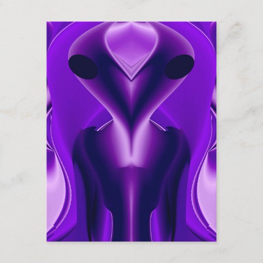 3D Lila Regenbogenträume , Alien Begleitkarte (Vorderseite)