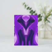 3D Lila Regenbogenträume , Alien Begleitkarte (Stehend Vorderseite)