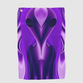 3D Lila Regenbogenträume , Alien Golfhandtuch