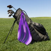 3D Lila Regenbogenträume , Alien Golfhandtuch (Gras)