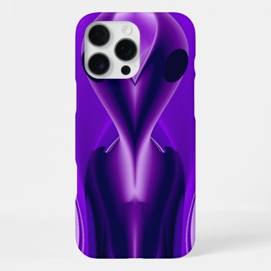 3D Lila Regenbogenträume , Alien iPhone Hülle (Rückseite)