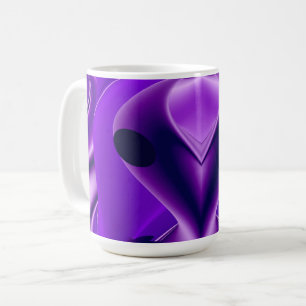 3D Lila Regenbogenträume , Alien Kaffeetasse
