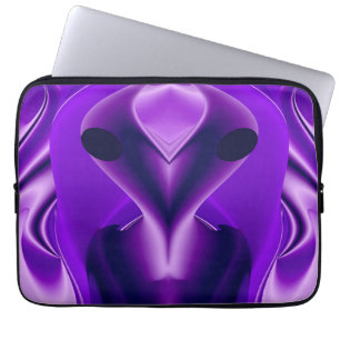 3D Lila Regenbogenträume , Alien Laptopschutzhülle